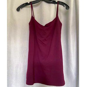 Susana Monaco Maroon Sleek Tank Top